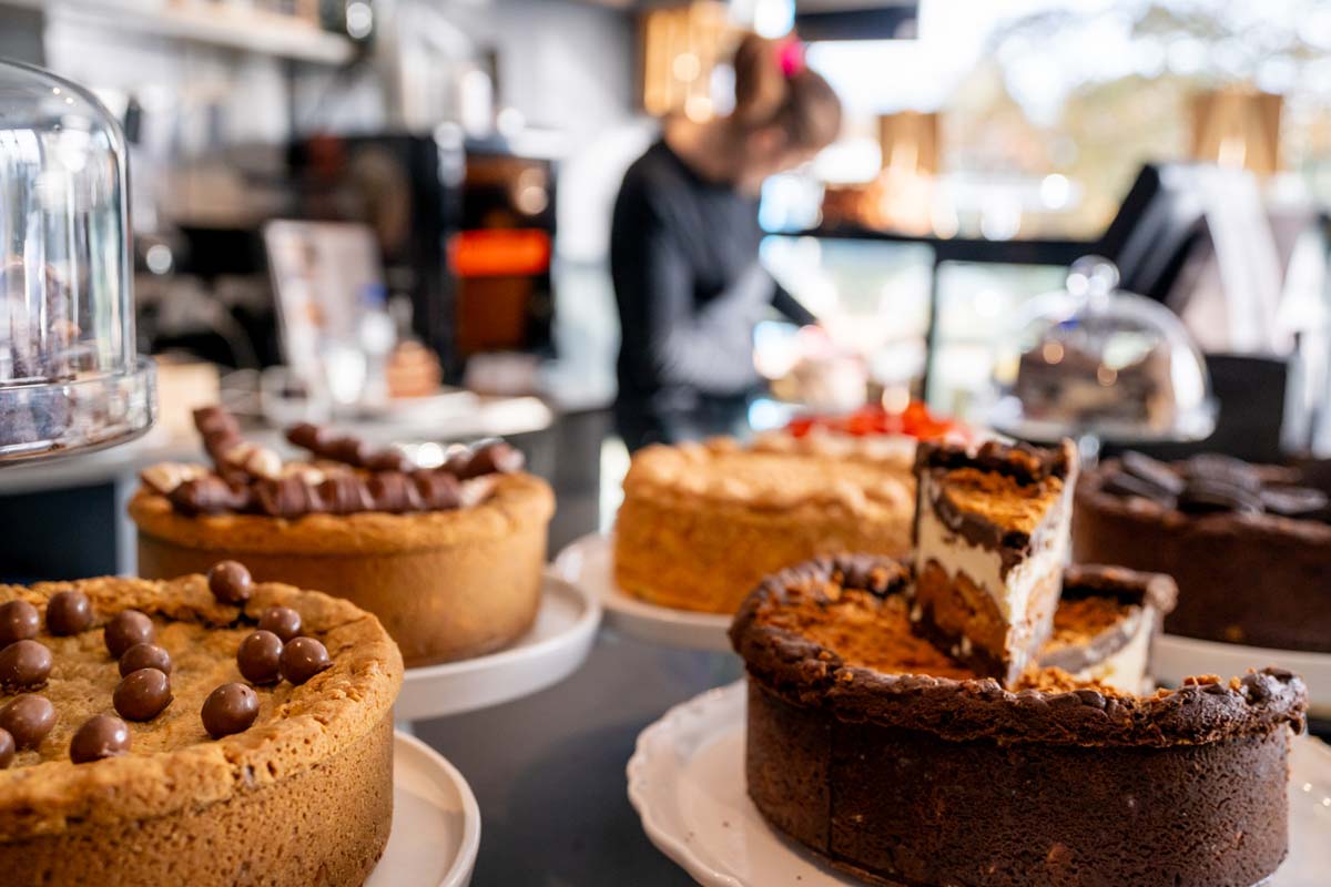 Cakes on the counter