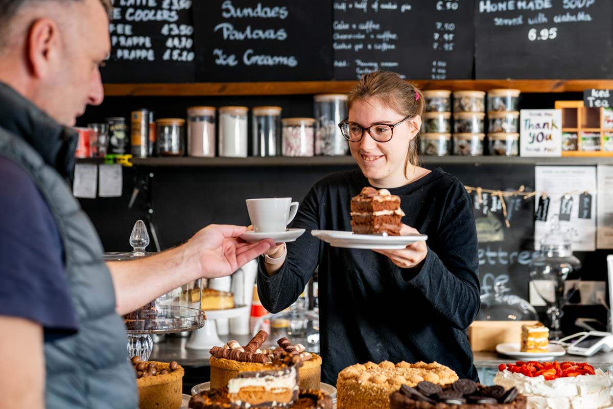 Serving customers